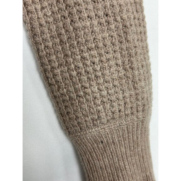 BCBG Max Azria Womens Beige Sweater Small Elbow Patches Wool & Cashmere Blend - Picture 12 of 13